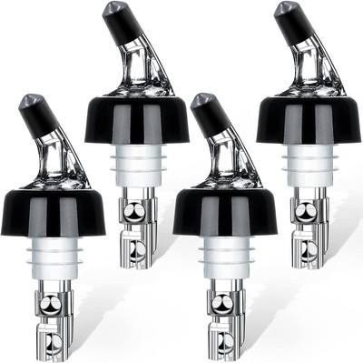 Automatic Measured Bottle Pourer - Quick Shot Spirit Measure 4 pack 