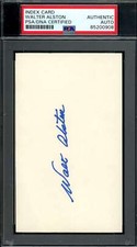 Walter Alston PSA DNA Coa Signed 3x5 Index Card Autograph