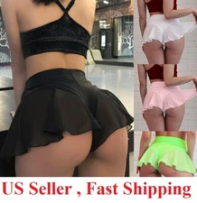 Women Sexy High Waist A-line Skater Mini Skirt Pleated Short School Skirts Dress