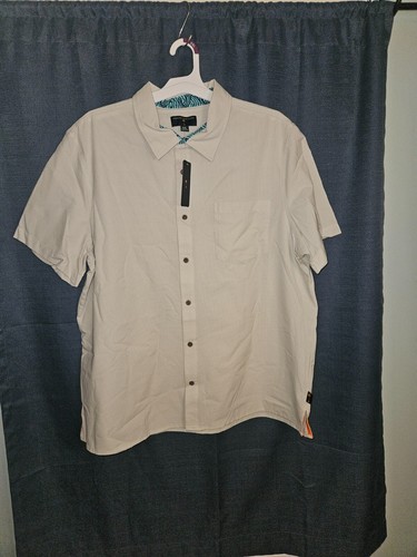 Neu mit Etikett Herren Größe 2XL Margaritaville Strand kurzärmliges geknöpftes Hemd - silber Birke - Bild 1 von 2