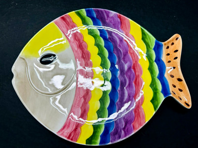 New Studio Nova Colorscale Fish Art Pottery Salad/Dessert/Dinner Plate ACO51