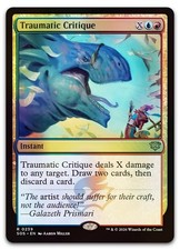 Traumatic Critique #239 (Foil) (NM) Secrets of Strixhaven SOS Magic MTG