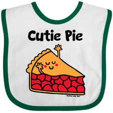 Inktastic Cutie Pie Baby Bib Cute Kids Youth Cherry Big Brother Gifts Cutiepie