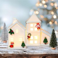 Led-Weihnachtshaus Aus Keramik 12X10X7,5 Cm – WeißE Winterdeko