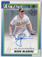 2025 Topps Update MARK McGWIRE SP 35th 1990 Anniversary AUTOGRAPH AUTO Card