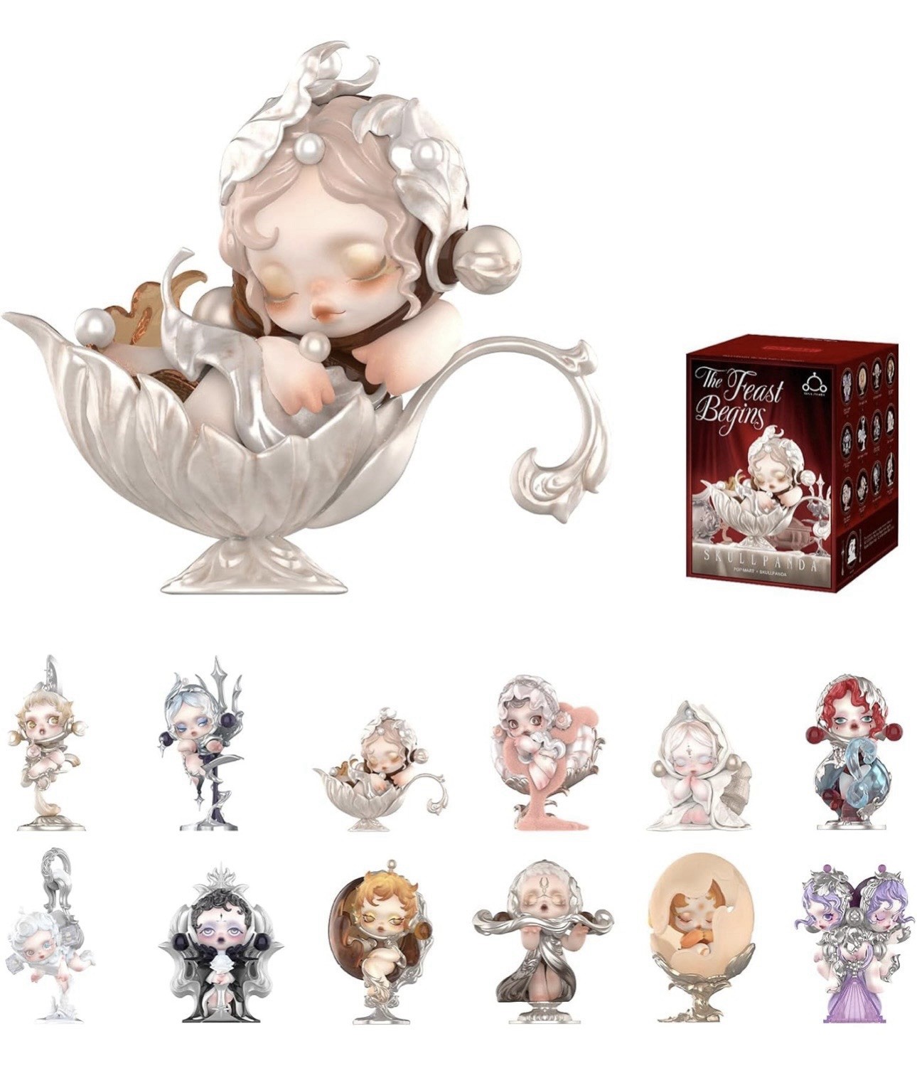 POPMART SKULLPANDA The Feast Begins Series Blind Box Figures, Single Box