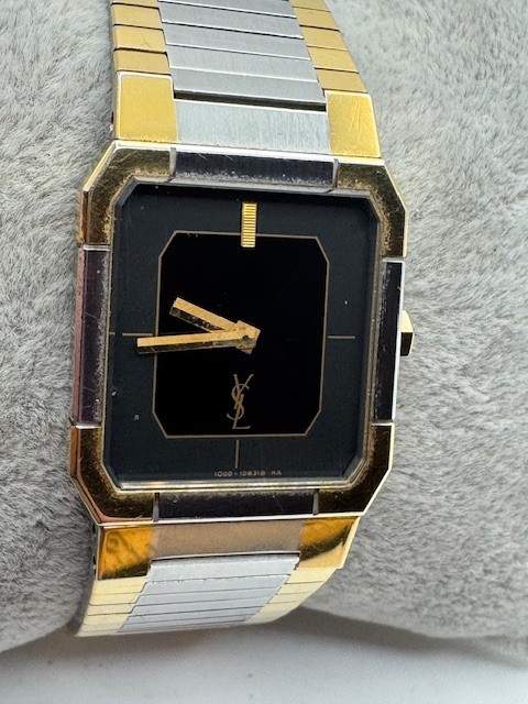 Men's Citizen Yves Saint Laurent 4-108001TA Two Tone Quartz Watch New Battery