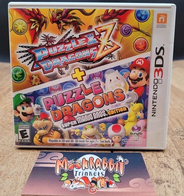 Puzzle & Dragons Z + Puzzle & Dragons - Super Mario Bros. Edition 3ds - CIB - Image 1 of 4