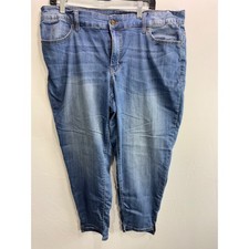 Terra  Sky Womens 16W Skinny Ankle Jeans Blue Stretch Light Wash Denim Plus Sz