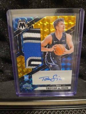 2024 Panini Mosaic Tristan Da Silva Rookie Black Gold Prizm Patch Auto 2/8 Magic