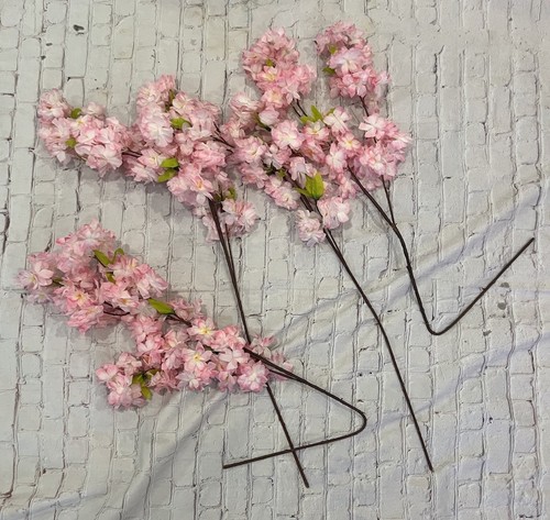 4 Piece Artificial Cherry Blossom Flower Branches Bulk Silk Faux Flowers