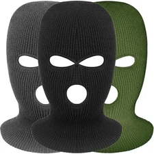 3 Hole Winter Knitted Ski Mask Balaclava Windproof Warm Tactical Full Face Cover