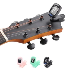 ® Clip On Guitar Tuner For All Instruments, Ukulele, Guitar, Bass, Mandolin, ...