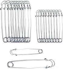 20PCS Large Safety Pins, 4Inch and 3Inch Heavy Duty Safety Pins for Fashion, Sew