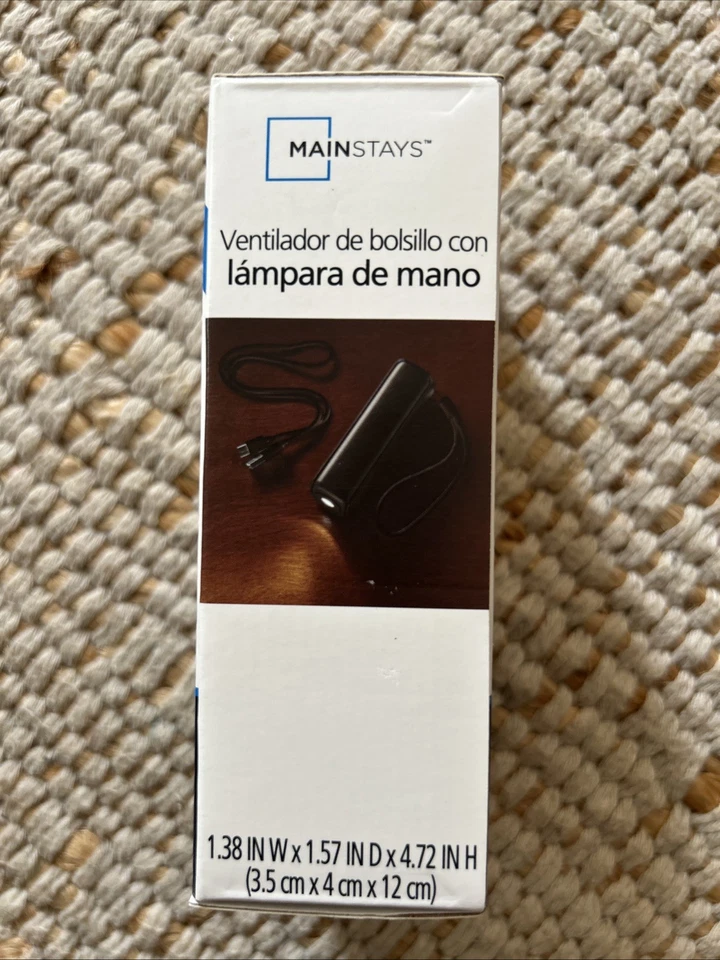 Ventilador Personal MAINSTAYS 3 en 1, USB Recargable con Función Banco de Alimentación Negro Foto 4 de 4