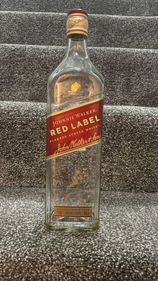 Johnnie Walker Red Label Scotch Whisky - 1 Liter / 1000ml - leere Glasflasche