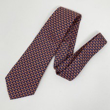 Vineyard Vines Whale Basketball Pattern Boys Kids Tie Blue/Orange