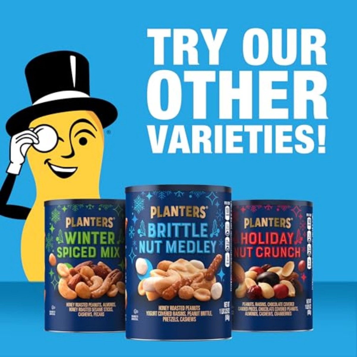 Planters Brittle Nut Medley (19.25oz Canister) | eBay