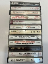 Lot Of 12 Vintage 80  s 90  s Country Music Cassette Tapes Willy, Waylon, Lyle,Mel