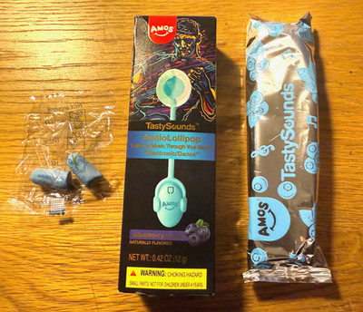 Amos Tasty Sounds Audio Lolipop Blueberry 12g (USA) Exotic Snacks