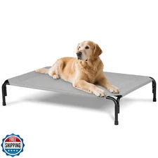 PVY Elevated Dog Bed for Outdoor, XL Raised Dog Cot with Washable Mesh, Cooli