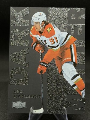 2025-26 Skybox Metal Universe Leo Carlsson Dark Matter SSP #DM-15 Anaheim Ducks