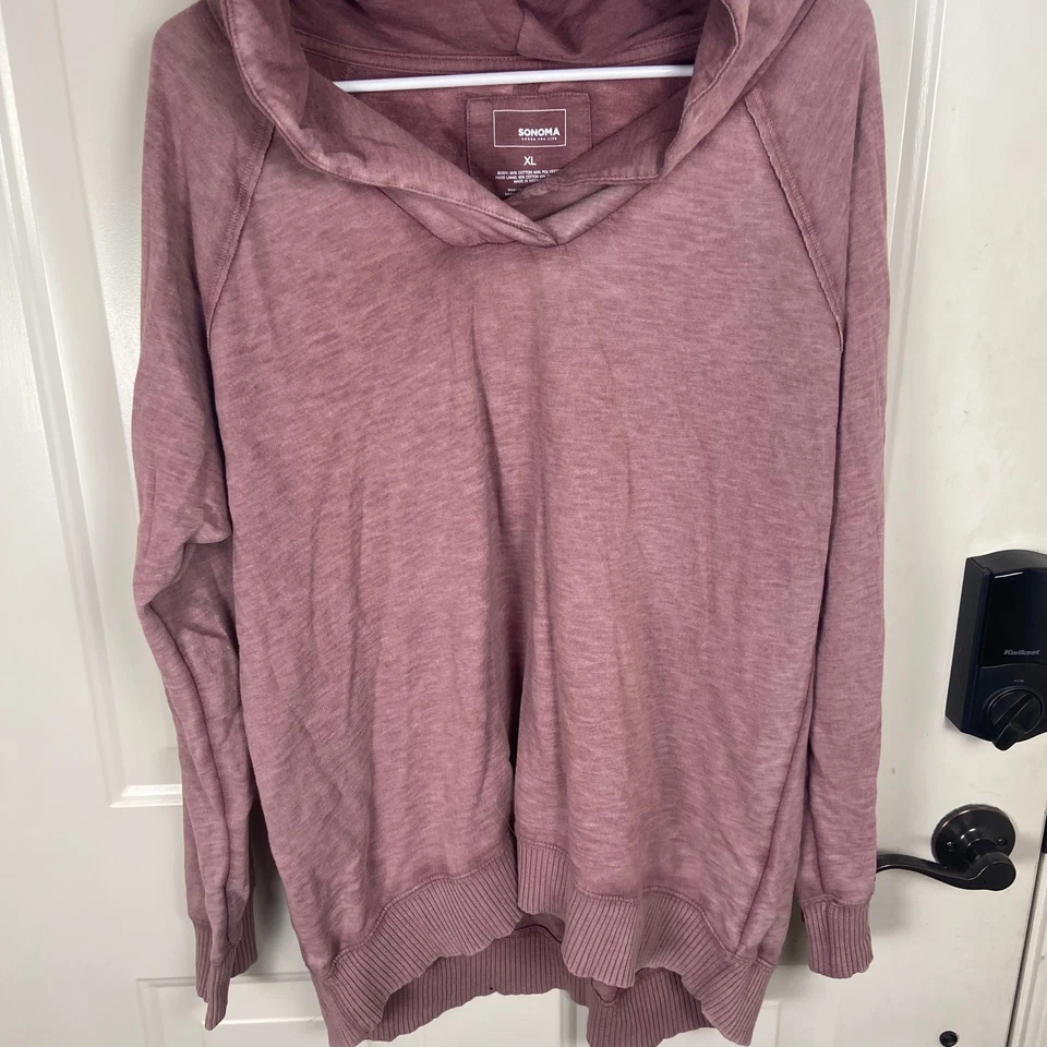 Sonoma Goods For Life Women's XL Hoodie Pullover Long Sleeve Mauve Casual - Image 2 of 4