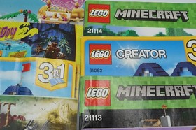 LEGO Instruction Manuals Lot Mixed Themes Disney Princess Creator Minecraft