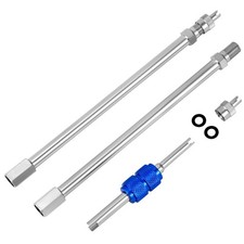 QWORK Dually Valve Stem Extenders, 2 Pack 6" Straight Dual Wheel Stem...