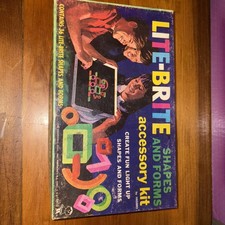 Vintage 1968 Lite-Brite Shapes and Forms 36 Piece Set with instructions 1 
