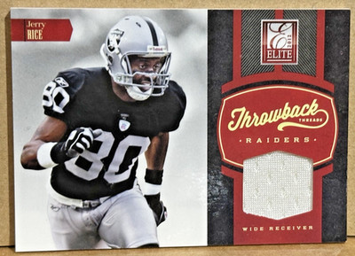 Jerry Rice 2012 Panini Elite Throwback Threads Memorabilia Jersey #8 (#133/199)