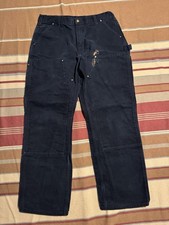 Carhartt Pants Mens 32x32 Black Double Knee Carpenter Workwear Made in USA