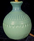 Van Briggle Pottery Hand Incised Lamp w Artist's Initials FW Unknown Age — photo 3
