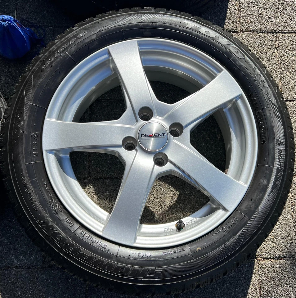 4 ALU 16" WINTERRÄDER KIA STONIC MAZDA 2 185/60R16 86H FREIHAUS - Bild 4 von 4