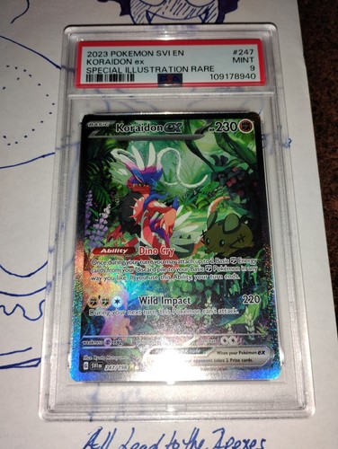 Pokemon ENGLISCH Koraidon ex Scarlet Violet SVI EN PSA 9 MINT Karte 247/198 LESEN!