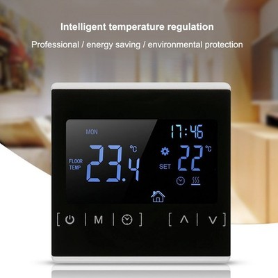 Thermostat Smart Tastatursperre Touchscreen Tragbar Flammhemmendes PC+ABS