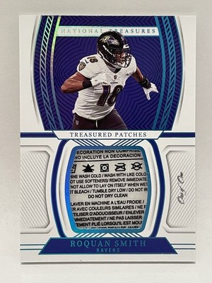 2022 National Treasures Roquan Smith Laundry Tag Platinum 1/1
