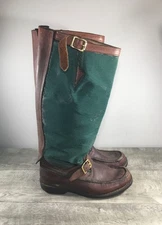 Vintage Gokey Botte Sauvage Leather Canvas SnakeProof Safari Hiking Mens Boots 9