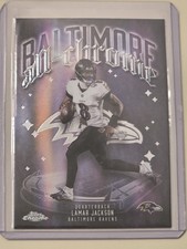 Lamar Jackson 2025 Topps Chrome Football Baltimore Ravens All Chrome Team