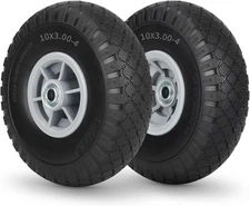 10x3.00-4 Flat Free Tire, 10" Heavy Duty Replacement Tire and Wheel 10 inches 