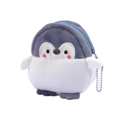 Women'S Coin Purse Mini Pouch Cute Plush Little Penguin Zipper Change Purse for 