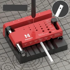 Dowel Jig Kit Round Bar Drill Guide Self Centering Adjustable Power Tool