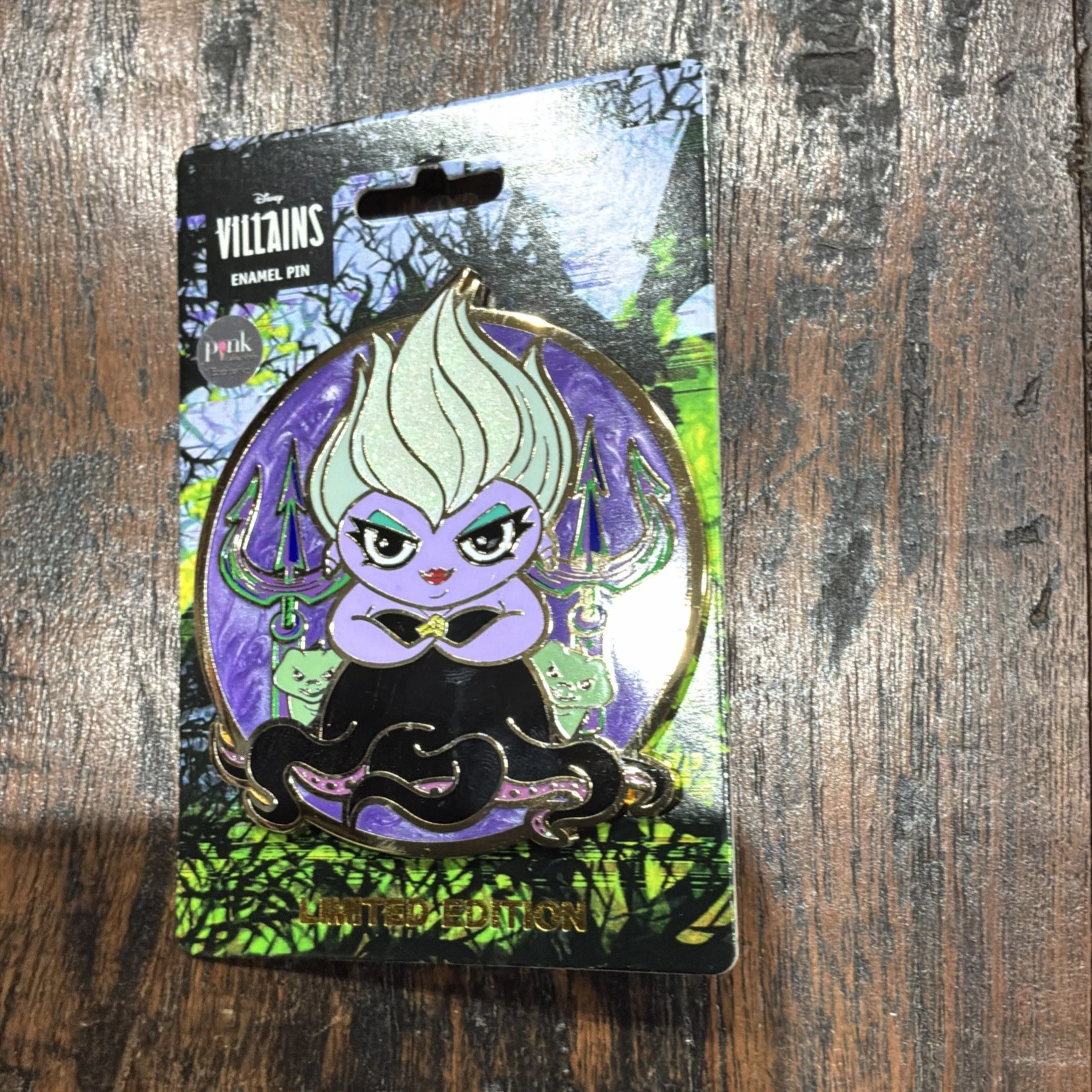 Disney The Little Mermaid Ursula Villains Monogram Limited Edition Glitter Pin
