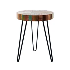 Greenage End Table Sofa Side Table Reclaimed Wood Living Room Bedroom Furniture