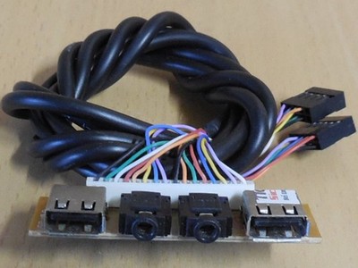 HOPE-TB-11-HD 2x USB2.0 Audio Front IO Panel Retro Modding Kabel ca. 69cm*pz1147