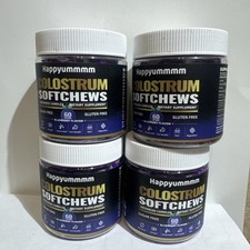 4X HappyyummmM Colostrum Soft Chews 4 Pack Exp3/2027 Blueberry Chews