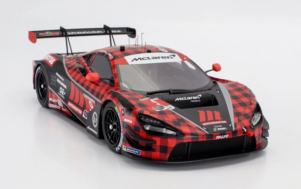MODÈLE DE VOITURE STATIQUE TRUE SCALE MCLAREN 720S GT3 IMSA 2024 ÉCHELLE 1/18 - Photo 4/4