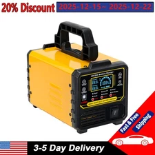 Lead-Acid Battery Charger 12V 24V 1Pcs NEW US Yellow 1x