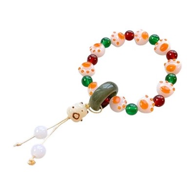 Lucky Cat s Claw Acrylic Bead Bracelet Adjustable Fashion Jewelry