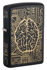Zippo Artificial Intelligence Black Matte Windproof Pocket Lighter NEW